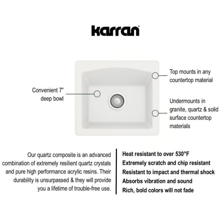 A large image of the Karran USA QX-680 Alternate Image