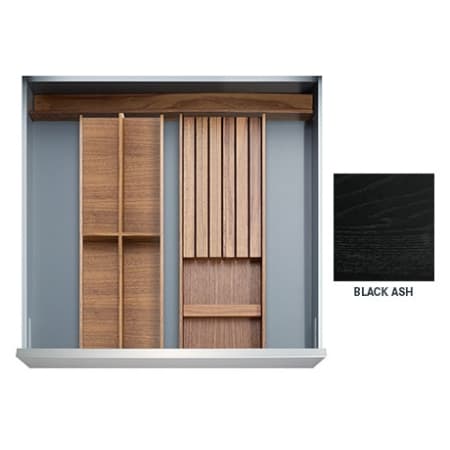 Kessebohmer Portland Blk Kit Black Ash Portland Series Drawer Organizer Insert Kit For 15 1 2 Wide Drawers From The Straightline Collection Pullsdirect Com