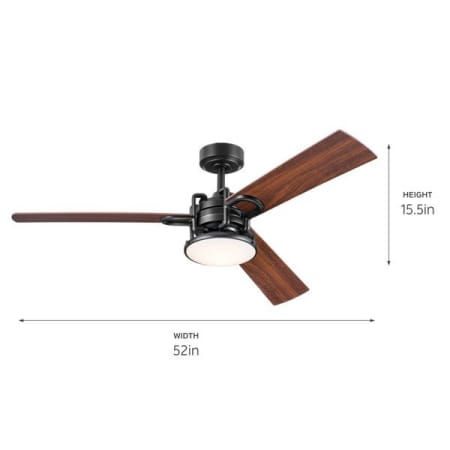 A large image of the Kichler 300314 Kichler Pillar 52 LED Ceiling Fan