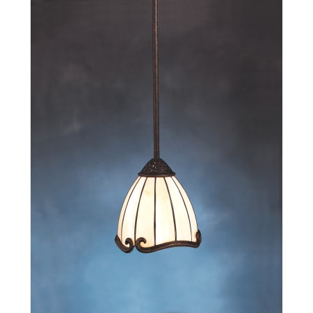 A large image of the Kichler 65216 Pictured in Tannery Bronze with Gold Accents