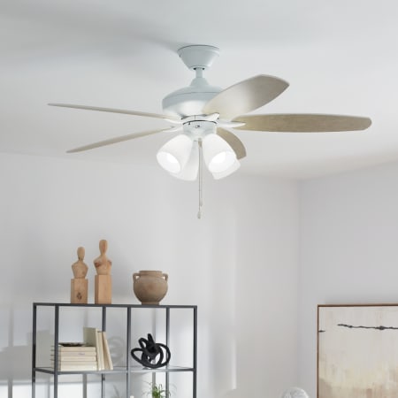 A large image of the Kichler 330162 Kichler Renew Premier Ceiling Fan Installation