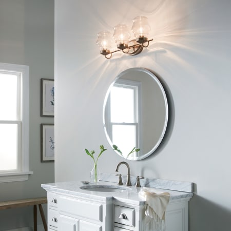 A large image of the Kichler 55039 55039 in Classic Bronze in Bathroom 1