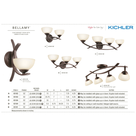 A large image of the Kichler 45163 The Kichler Bellamy Collection from the Kichler Catalog.
