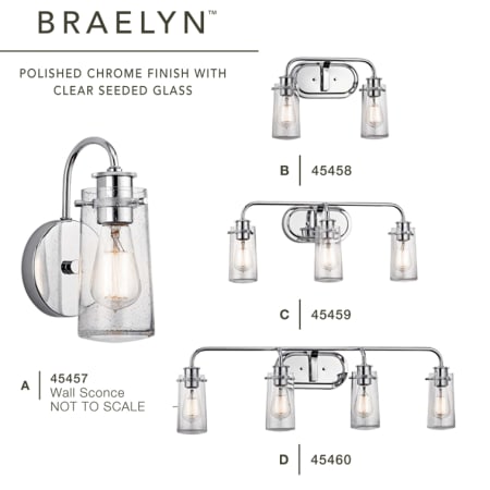 A large image of the Kichler 45460 Braelyn Bath Collection in Chrome