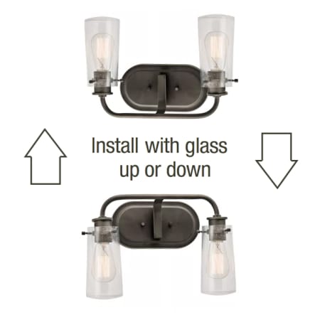 A large image of the Kichler 45457 This fixture can be mounted with the glass facing up or down