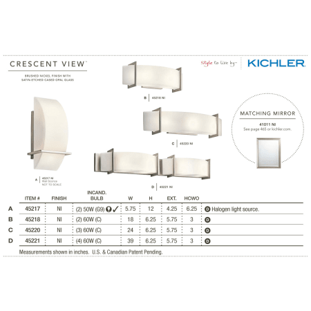 A large image of the Kichler 45220 The Crescent View collection from the Kichler catalog.