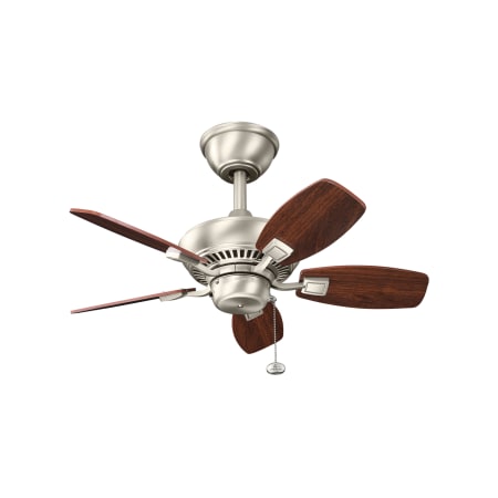 A large image of the Kichler 300103 Brushed Nickel finish pictured with Walnut side of reversible blades