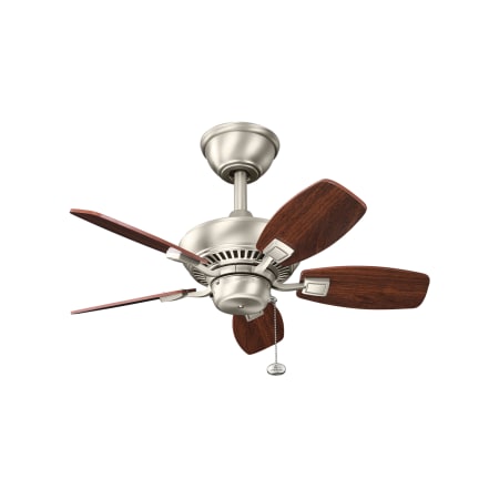 Kichler 300103 A large image of the Kichler 300103 Brushed Nickel finish pictured with Walnut side of reversible blades