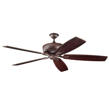 A large image of the Kichler 300106 Tannery Bronze finish pictured with Teak side of reversible blades