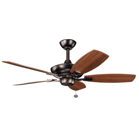 A large image of the Kichler 300107 Oil Brushed Bronze finish pictured with Walnut side of reversible blades