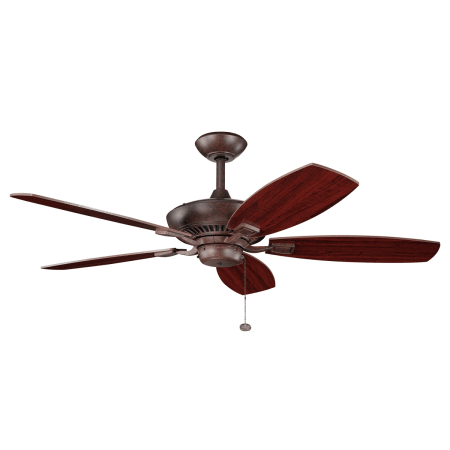 A large image of the Kichler 300117 Tannery Bronze finish pictured with Cherry side of reversible blades