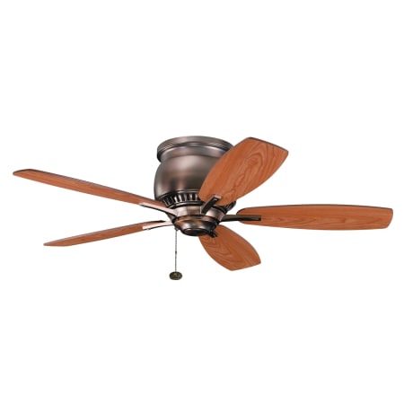 A large image of the Kichler Richland II Oil Brushed Bronze finish pictured with Cherry side of reversible blades