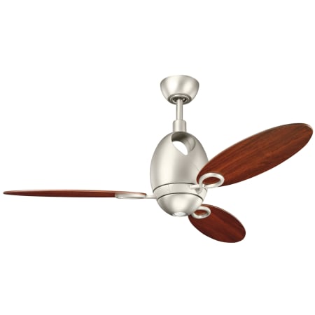 A large image of the Kichler 300155NI7 Brushed Nickel with Walnut / Cherry Blades