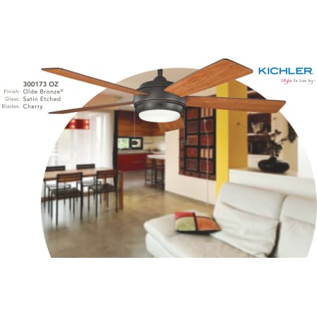 A large image of the Kichler 300173 Kichler Starkk 300173OZ Living Room