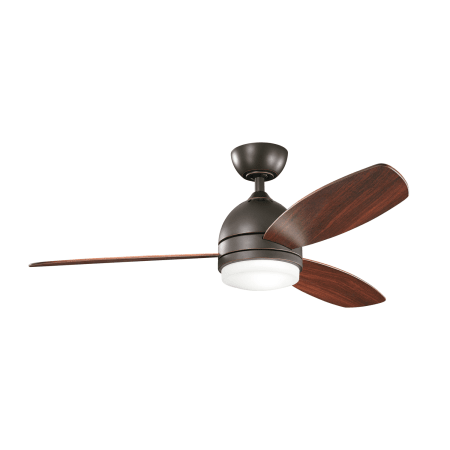A large image of the Kichler 300175 Pictured in Olde Bronze with Walnut side of reversible blades