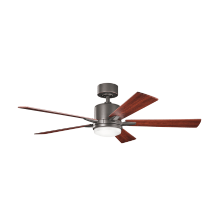 A large image of the Kichler 300176 Pictured in Olde Bronze with Walnut side of reversible blades