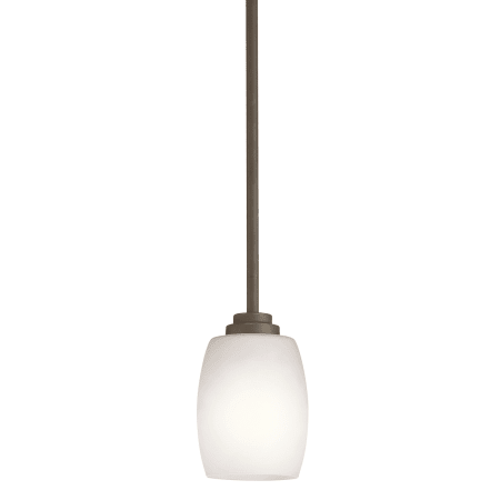 A large image of the Kichler 3497 Olde Bronze with Satin Glass