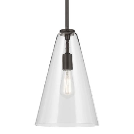 A large image of the Kichler 42199 Olde Bronze / Clear