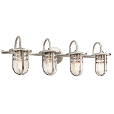 Kichler 45134NI Brushed Nickel Caparros 32" Wide 4 Light ... Rustic farmhouse style bath vanity lights: