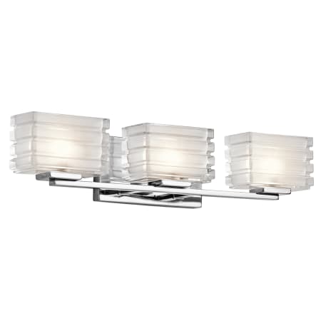 Kichler 45479ch Chrome Bazely 24 Quot Wide 3 Light Bathroom