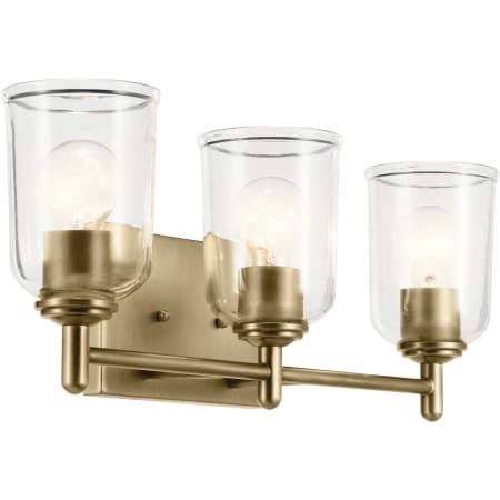 A large image of the Kichler 45574 Natural Brass / Clear