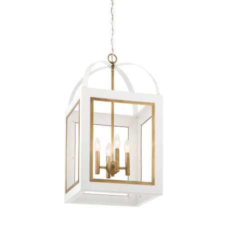 A large image of the Kichler 52029 White / Natural Brass