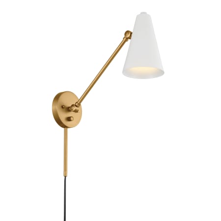 A large image of the Kichler 52485 Natural Brass / White