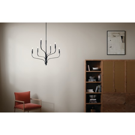 Kichler 52673BK Black Livadia 6 Light 37