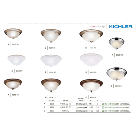 A large image of the Kichler 8653 Kichler Ceiling Fixtures