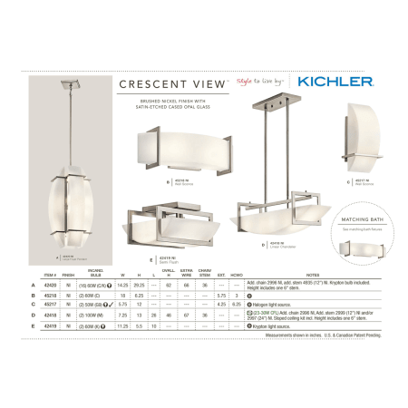 A large image of the Kichler 42420 The Crescent View Collection from the Kichler Catalog