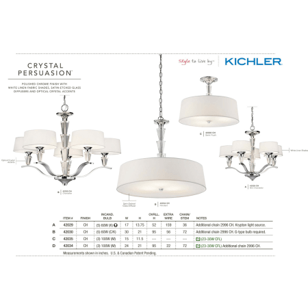 A large image of the Kichler 42031 The Crystal Persuasion Collection from the Kichler Catalog