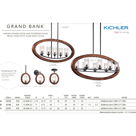 A large image of the Kichler 43186 Kichler Grand Bank Collection