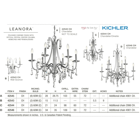 A large image of the Kichler 42545 Kichler Leanora Collection