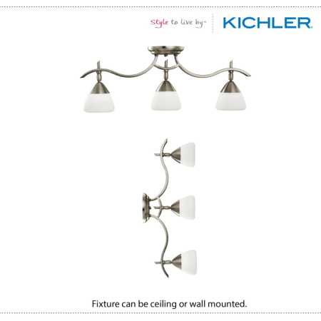 A large image of the Kichler 7703 The Kichler 7703 can be wall or ceiling mounted