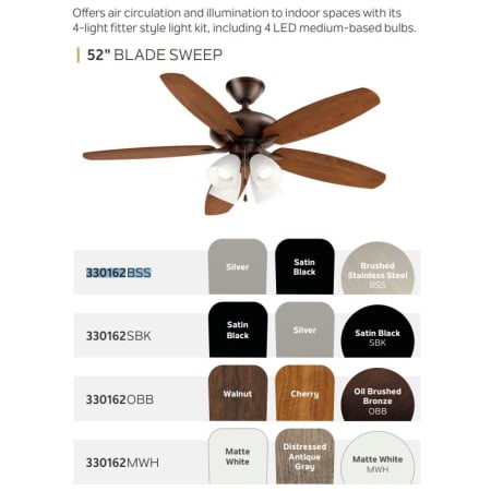 A large image of the Kichler 330162 Kichler Renew Premier Ceiling Fan Blade Options