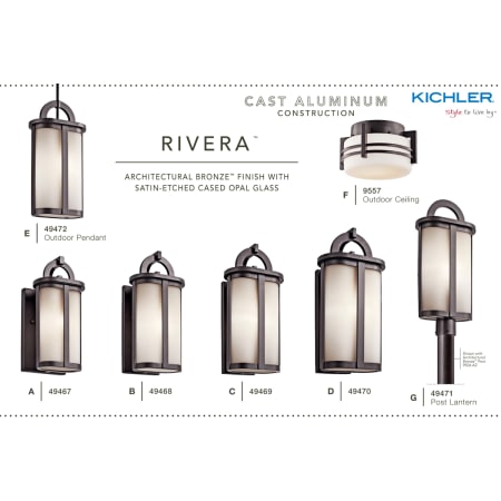 A large image of the Kichler 49472 The Kichler Rivera Outdoor Collection in Architectural Bronze Finish