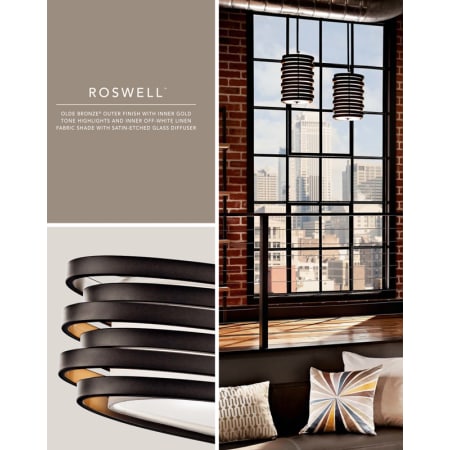 A large image of the Kichler 43303 Kichler Roswell Room Shot in Olde Bronze