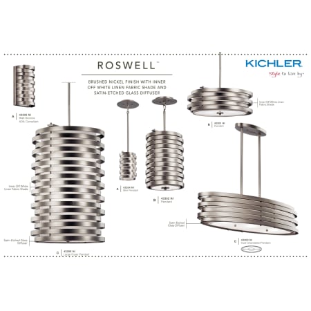 A large image of the Kichler 43303 The Kichler Roswell Collection in Brushed Nickel