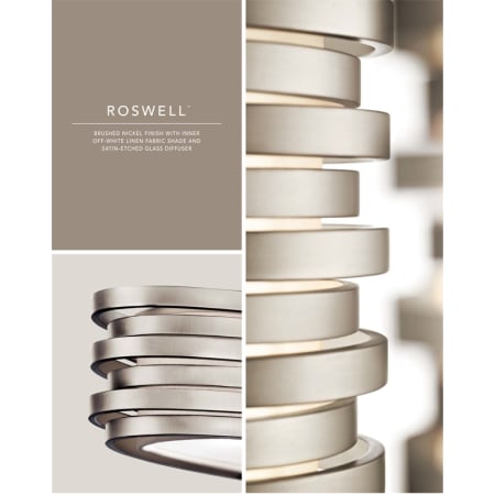 A large image of the Kichler 43303 Kichler Roswell Close-Up in Brushed Nickel