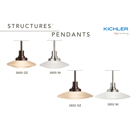 A large image of the Kichler 2655 Kichler Structures Collection Pendants