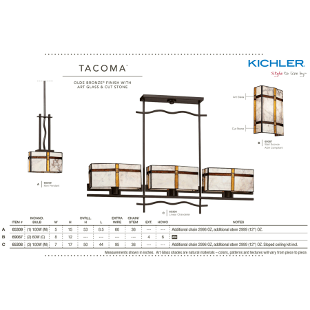 A large image of the Kichler 65308 Kichler Tacoma Collection
