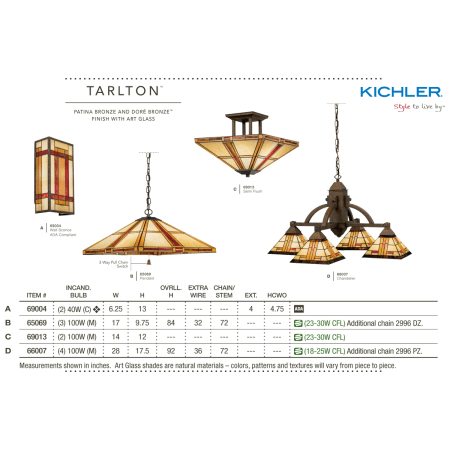 A large image of the Kichler 66007 Kichler Tarlton Collection