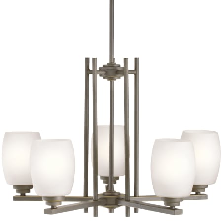 A large image of the Kichler 1896 Olde Bronze with Satin Glass