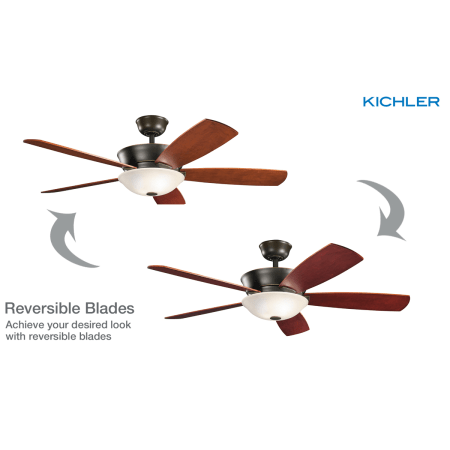 A large image of the Kichler 300167 Oiled Bronze Reversible Blades