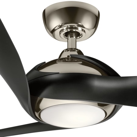 A large image of the Kichler 300200 300200 in Satin Black with Silver Blades