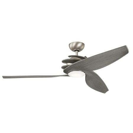 A large image of the Kichler 300700 Brushed Nickel w/Driftwood Blades