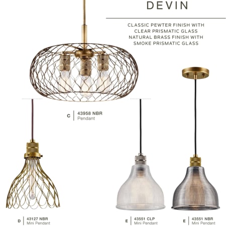 A large image of the Kichler 43958 The Devin Collection from Kichler Lighting