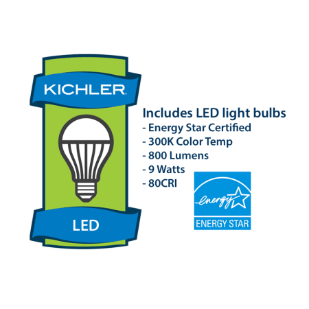 A large image of the Kichler 3384L16 This fixture includes LED light bulbs and is Energy Star Certified