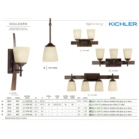 A large image of the Kichler 5317 The Kichler Souldern Collection from the Kichler Collection.