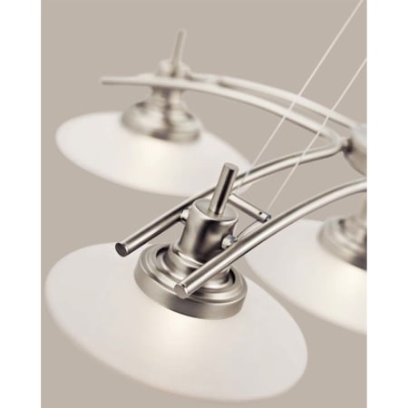 Kichler 2955NI Brushed Nickel Structures 3 Light 38" Wide Linear